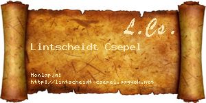 Lintscheidt Csepel névjegykártya
